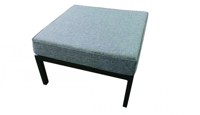 Weldon footstool black w cush