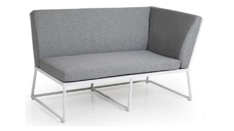 Vence 2-seater left white/grey