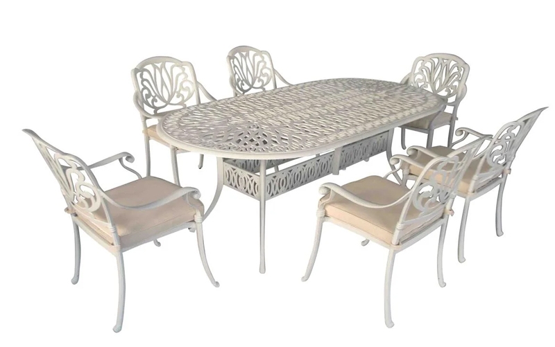 Белая мебель из литого алюминия Florence 6 White